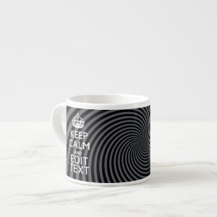 Personaliseer uw Keep Calm Text op Black Swirl Espresso Kop