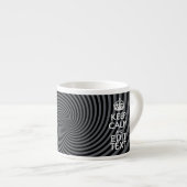 Personaliseer uw Keep Calm Text op Black Swirl Espresso Kop (Voorkant rechts)