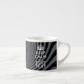 Personaliseer uw Keep Calm Text op Black Swirl Espresso Kop (Rechts)