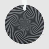 Personaliseer uw Keep Calm Text op Black Swirl Ornament (achterkant)