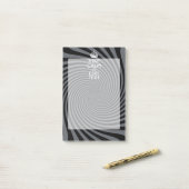 Personaliseer uw Keep Calm Text op Black Swirl Post-it® Notes (Op bureau)