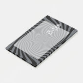 Personaliseer uw Keep Calm Text op Black Swirl Post-it® Notes (Schuin)