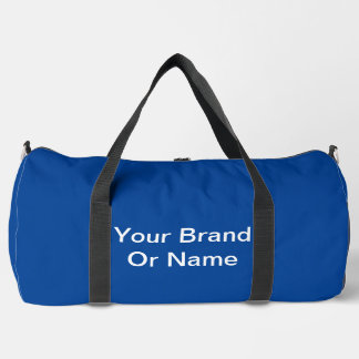 Personaliseer uw merk of naam blauw plunjezak