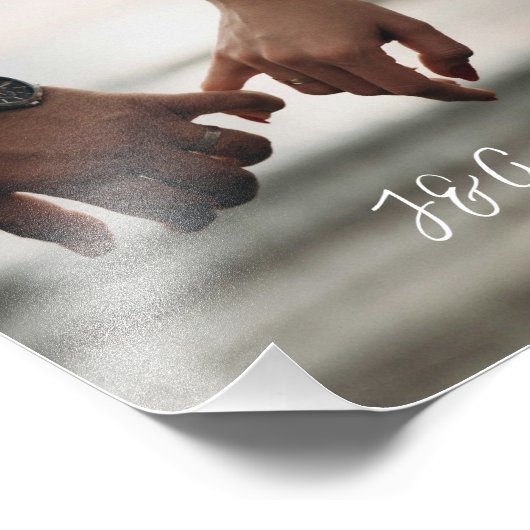 Personaliseer uw Paar foto en naam Foto Afdruk (Hoek)