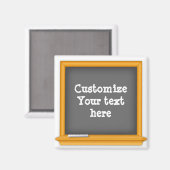 Personaliseer uw persoonlijke krijtbord magneet (Voorkant / Achterkant)