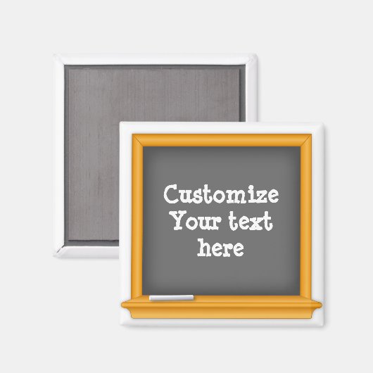Personaliseer uw persoonlijke krijtbord magneet (Voorkant / Achterkant)