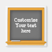 Personaliseer uw persoonlijke krijtbord magneet (Voorkant)