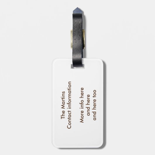 Personaliseer uw roadtrip USA Bagagelabel (Achterkant verticaal)