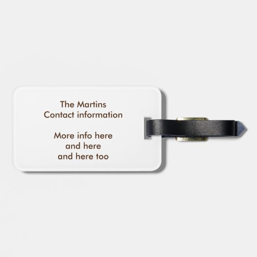 Personaliseer uw roadtrip USA Bagagelabel (Achterkant horizontaal)