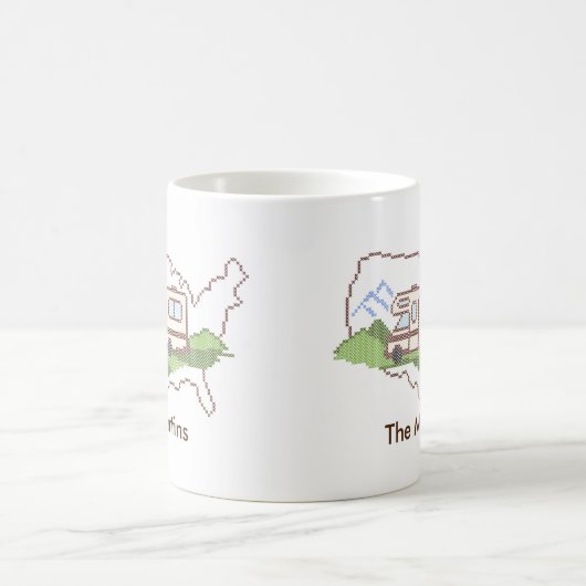 Personaliseer uw roadtrip USA Coffee Mok (Center)