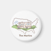 Personaliseer uw roadtrip USA magneet (Voorkant)