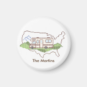 Personaliseer uw roadtrip USA magneet