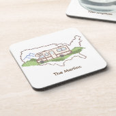 Personaliseer uw roadtrip USA Onderzetter (Linkerzijde)