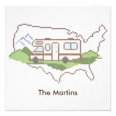 Personaliseer uw roadtrip USA Poster (Voorkant)