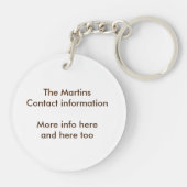 Personaliseer uw roadtrip USA Sleutelhanger (Achterkant)