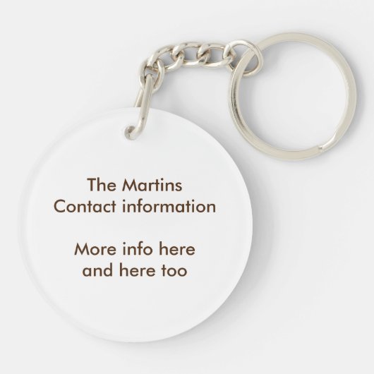 Personaliseer uw roadtrip USA Sleutelhanger (Achterkant)