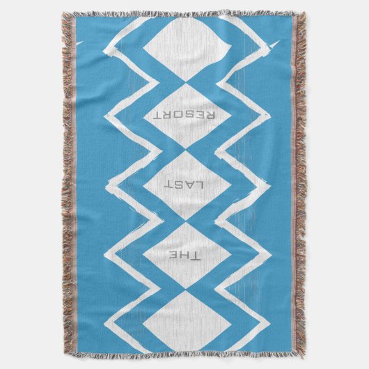 Personaliseer uw strand House Aqua Gray Zig Zag Deken (Voorkant Verticaal)