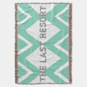 Personaliseer uw strandhuis Mint Simple Modern Deken (Voorkant Verticaal)