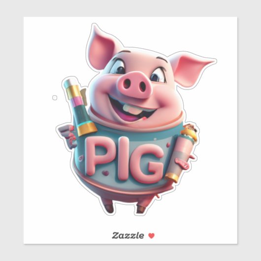 Personaliseer uw wereld met Varken Stickers (Vel)