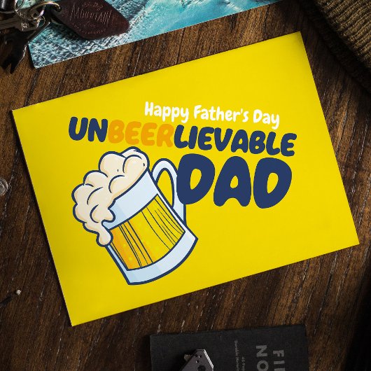 Personaliseer Vaderdag | Onbierlijke Papa Kaart