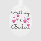 Personaliseer vakantie acryl Ornament (achterkant)