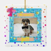 Personaliseer Vakantie Ornament 2 hondenhok (Achterkant)