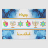 Personaliseer Vakantiegiften HANUKKAH Tissue Paper Tissuepapier (Voorkant)