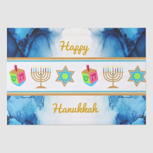 Personaliseer Vakantiegiften HANUKKAH Tissue Paper Tissuepapier (Voorkant)