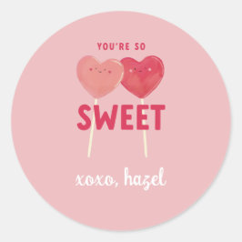 Personaliseer Valentijn Lollipop Sticker