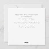 Personaliseer Van de hond Kerstvakantiekaart Feestdagenkaart (Achterkant)