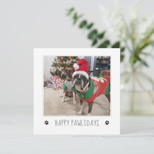 Personaliseer Van het hond Kerstmis vakantiewenska Feestdagenkaart (Staand voorkant)