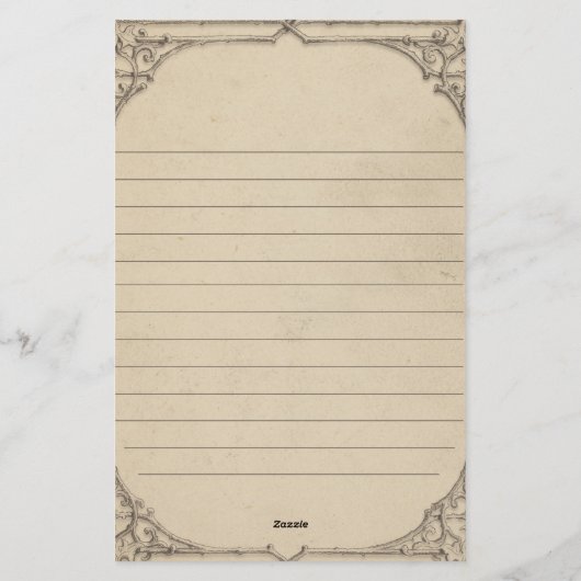 Personaliseer  Verhard Antiek Persoonlijk Briefpapier (Achterkant)