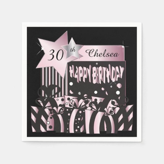 Personaliseer verjaardagsfeestje servetten (Voorkant)