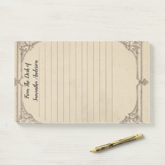 Personaliseer  Verondersteld Antiek Persoonlijk P Post-it® Notes (Op bureau)