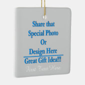 Personaliseer Verschillend Afbeelding Beide - Witt Keramisch Ornament (Rechts)