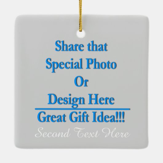 Personaliseer Verschillend Afbeelding Beide - Witt Keramisch Ornament (Achterkant)