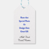 Personaliseer verschillende Afbeelding beide kante Cadeaulabel (Voorkant)