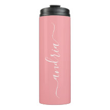 Personaliseer verticale witte scriptnaam, perzik