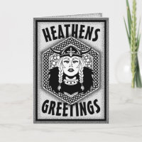 Personaliseer Viking Shield Maiden Heathens Greeti