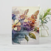 PERSONALISEER: Vintage Bloemen Kaart (Staand voorkant)