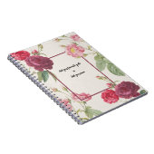 PERSONALISEER Vintage Roos Bloem Notitieboek (Rechterzijde)