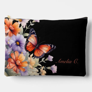 Personaliseer Vlinder & Wildflower Make-up Bag Etui