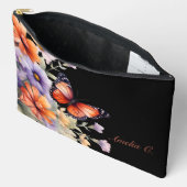 Personaliseer Vlinder & Wildflower Make-up Bag Etui (Open)