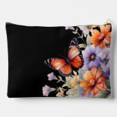 Personaliseer Vlinder & Wildflower Make-up Bag Etui (Achterkant)