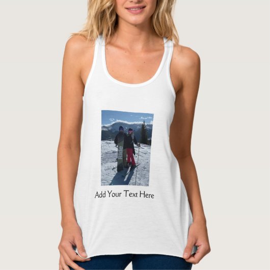 Personaliseer Voeg je eigen foto Vrouwen bovenaan  Tanktop (Voorkant)