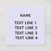 Personaliseer. Voeg Logo toe. Lavendel. Vierkante Visitekaartje (Achterkant)