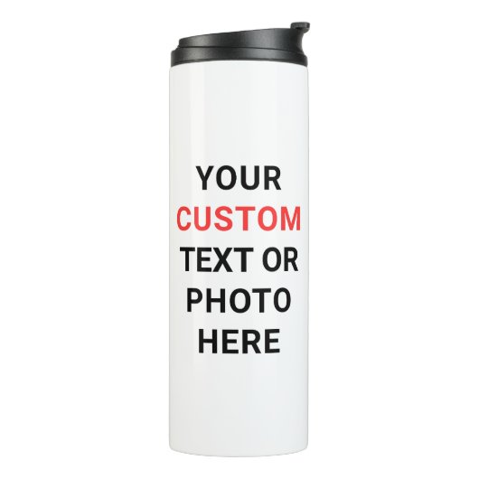 Personaliseer | Voeg tekst, foto, logo of ontwerp Thermosbeker (Gedraaid links)