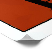 Personaliseer, voeg tekst toe, Mountain Snow Ski Poster (Hoek)