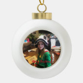 PERSONALISEER/voeg uw foto toe Keramische Bal Ornament (Voorkant)