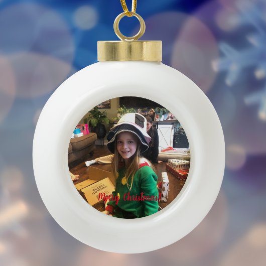 PERSONALISEER/voeg uw foto toe Keramische Bal Ornament
